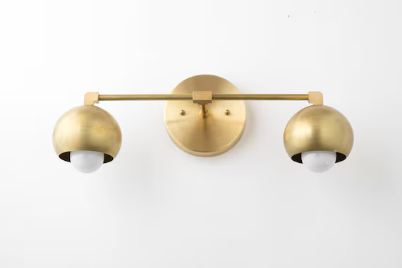 Vanity Lighting Home - Brass Bathroom Light - Mid Century Bathroom -brass sconce light - Model No... | Etsy (US)