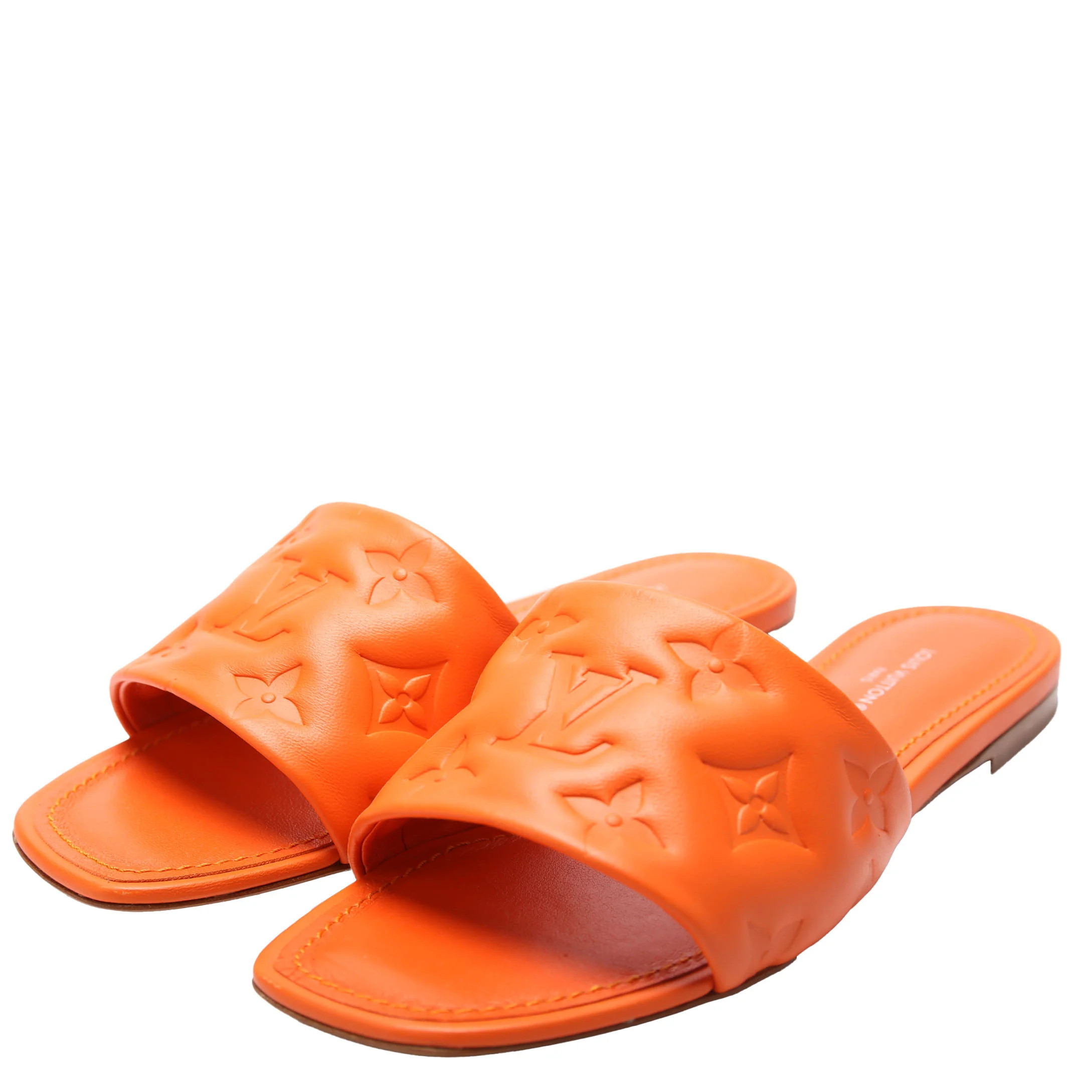 Revival Flat Mules Size 35 Orange | Keeks Designer Handbags