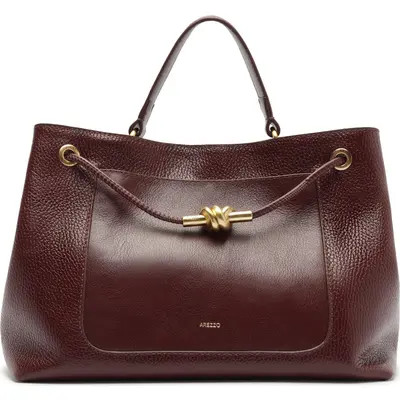 Arezzo Delphine Large Leather Shopper in Fresh Ruby at Nordstrom | Nordstrom