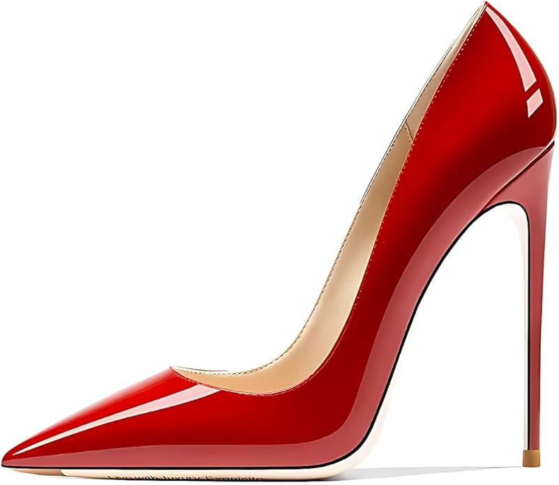 Women's Pointed Toe Shallow Stiletto Heels 4.7 Inch Pumps Wedding Party Banquet Shoes | Amazon (US)