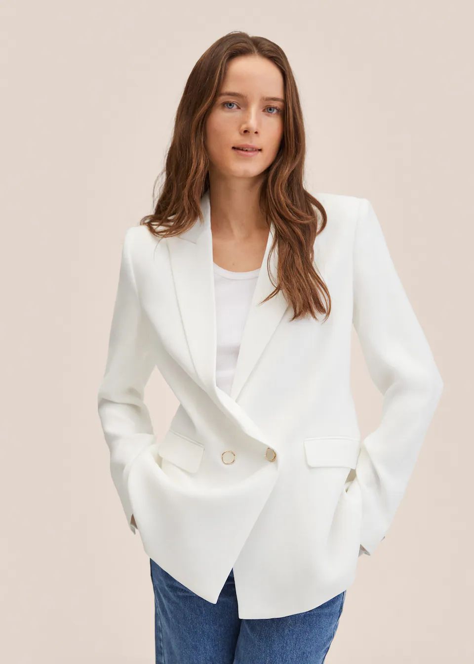 Veste de costume double boutonnage | MANGO (FR)