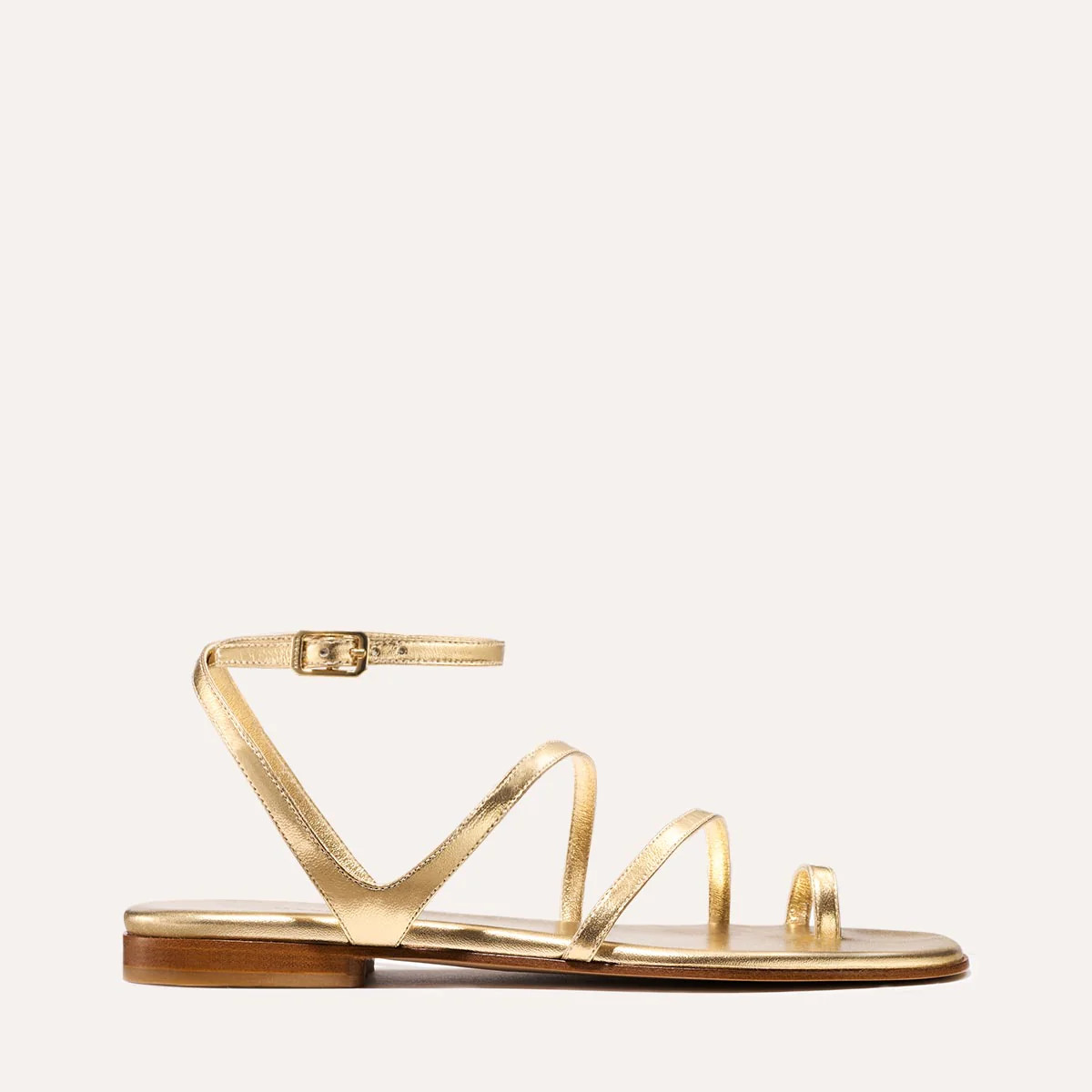 The Positano Sandal - Gold Nappa | Margaux