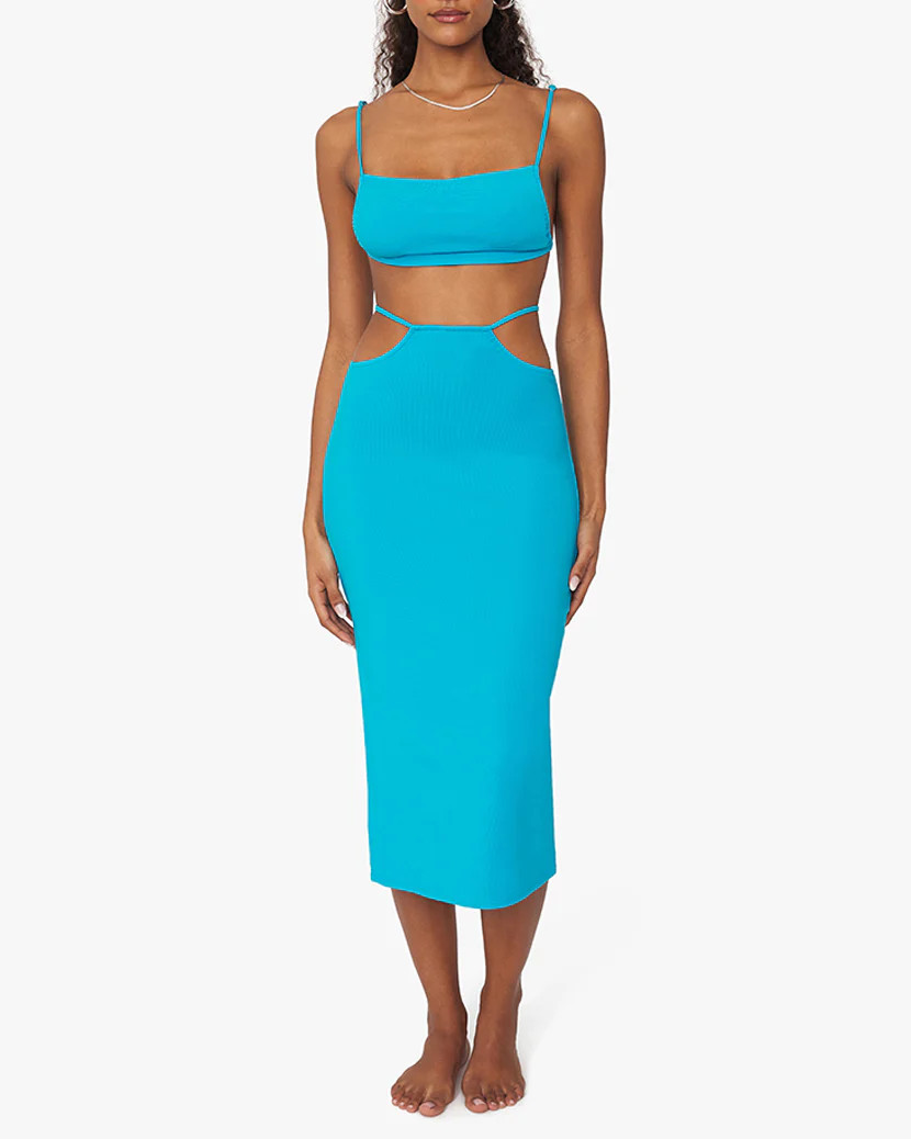 Cutout Jersey Knit Midi Skirt | We Wore What