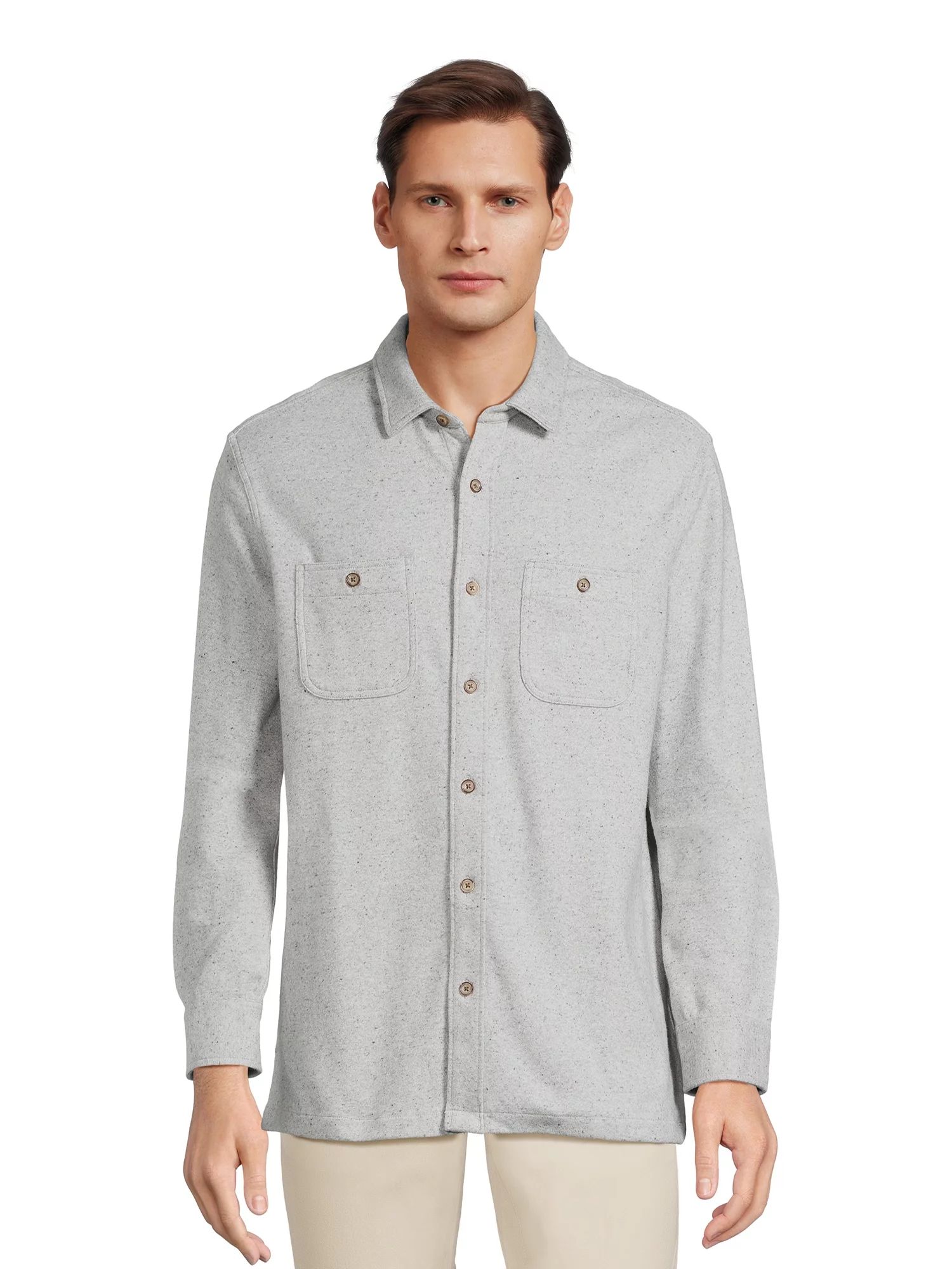 George Men's Long Sleeve Over Shirt, Sizes S-3XL - Walmart.com | Walmart (US)