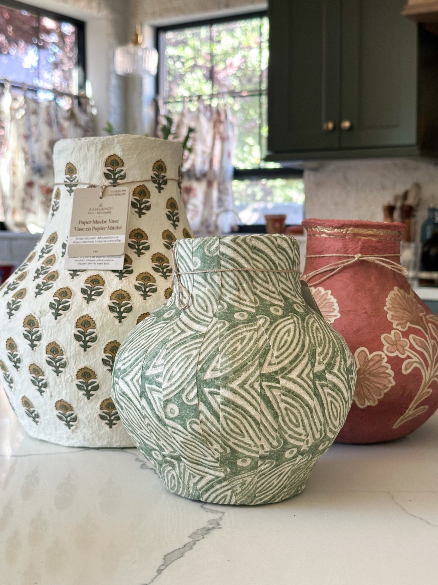 I see you, Michael’s! 
The green vase can be found as the other color option when you click into the pink vase!

#LTKHome #LTKSeasonal #LTKSaleAlert