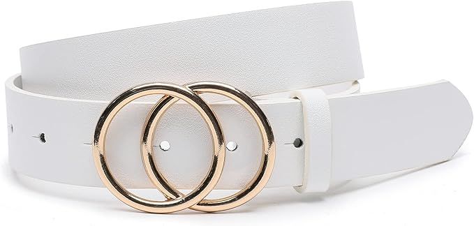 Women's Faux Leather Belt for Jeans Dress Waist Belts | Amazon (US)