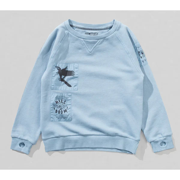 patches crew | washed blue | elfin los angeles