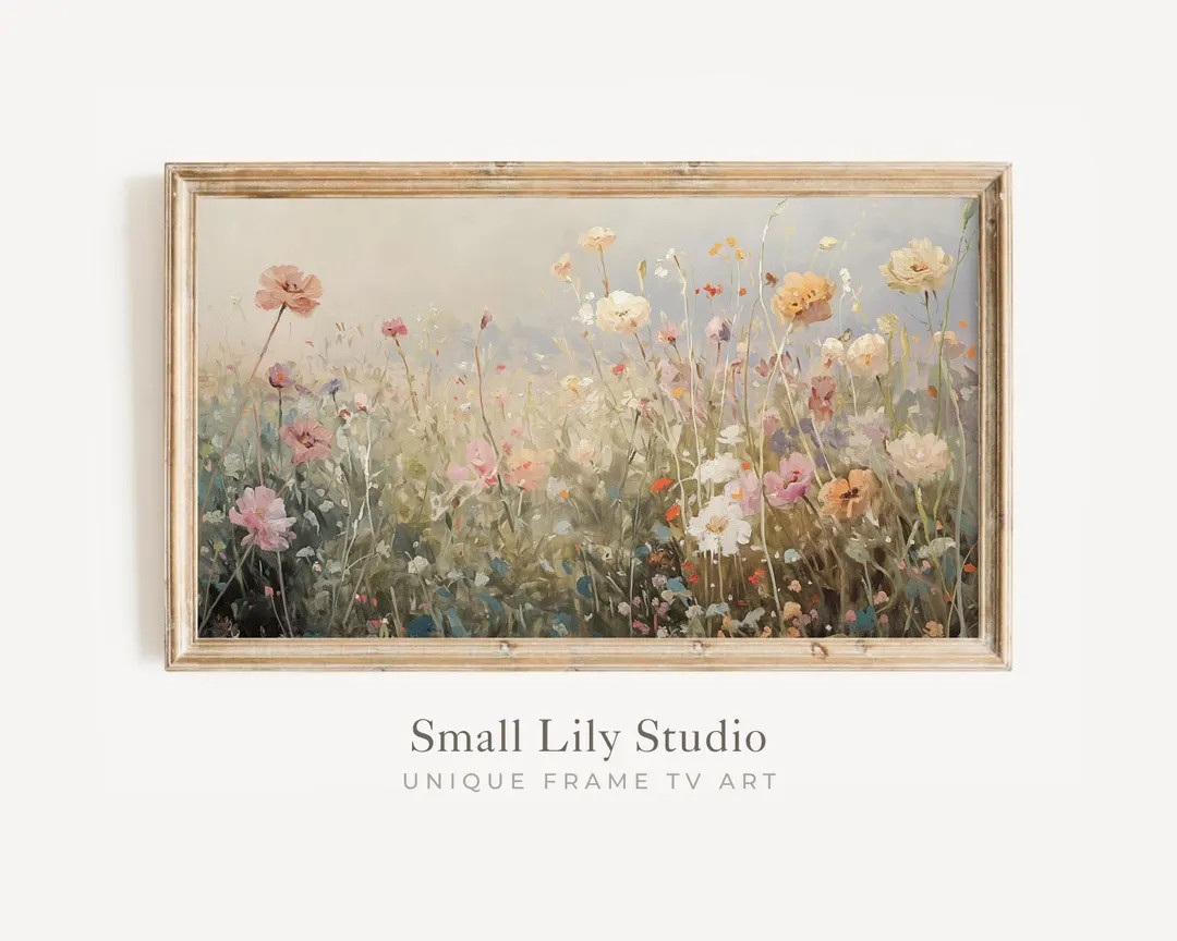 FRAME TV Art Summer Wildflowers, Samsung Frame Tv Art Field of Flowers, Spring Country Farmhouse ... | Etsy (US)