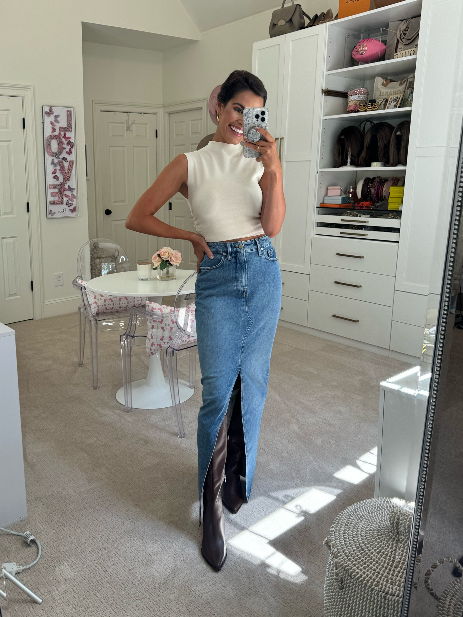 This denim skirt is so fun and is still in stock from the Nordstrom Sale! 

#LTKsalealert