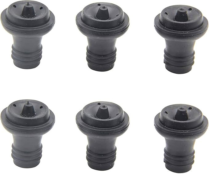 Wine Saver Vacuum Stoppers - Set of 6 Rubber Stoppers for Wine Preservation | Amazon (US)