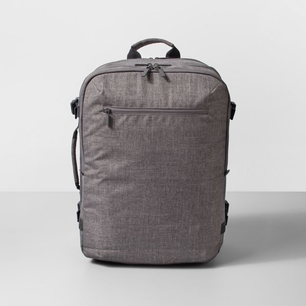 34L Medium Hybrid   Convertible Backpack Heather Gray - Made By Design™ | Target