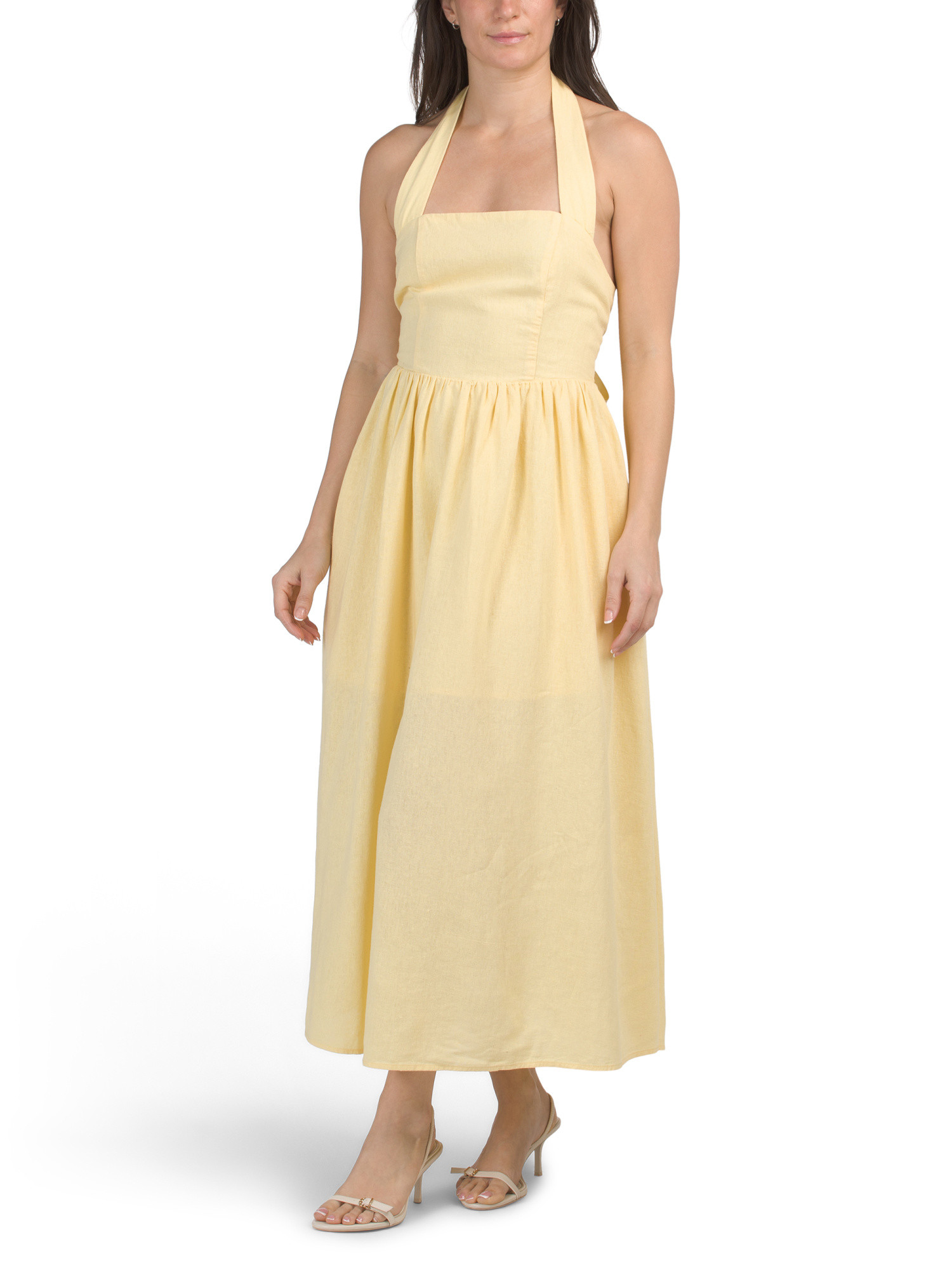 Linen Blend Halter Maxi Dress | Casual Dresses  | Marshalls | Marshalls