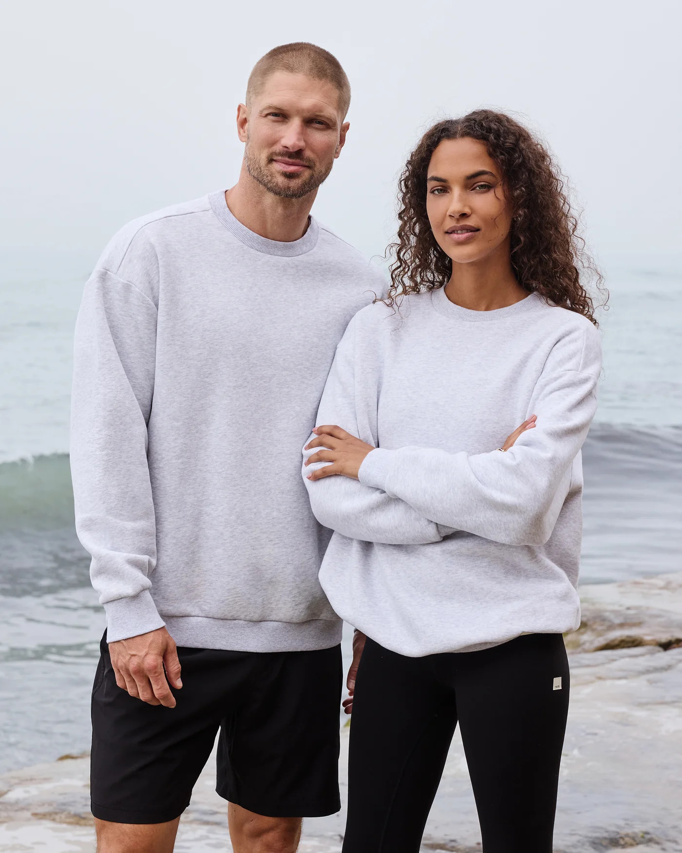 Restore Oversized Crew 2.0 | Pale Grey Heather | Vuori | Vuori Clothing (US & Canada)