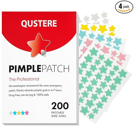 Pimple Patches for Face, Hydrocolloid Acne Patches, Cute Star Zit Covers, Colorful Spot Stickers ... | Amazon (US)