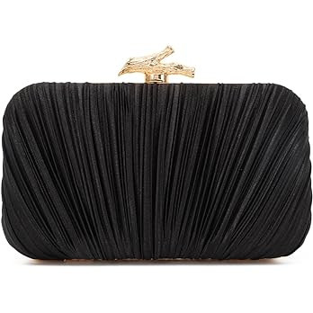 Freie Liebe Clutch Purses for Women Evening Bag Pleated Clutch Bag with Chain for Wedding Party | Amazon (US)