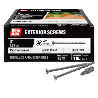 Grip-Rite #10 x 3-in Wood to wood Deck Screws ( 73 -Per Box ) | Lowe's