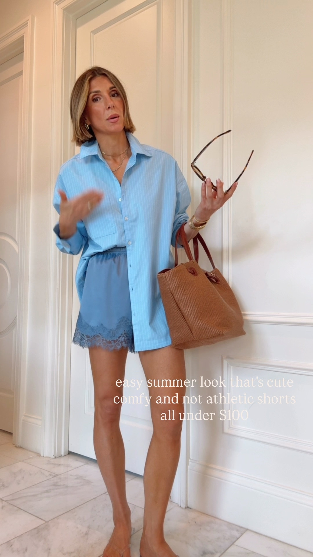 Easy summer look all these items are under $100. I'm wearing size xs in shorts and small in my top

#LTKgrwm