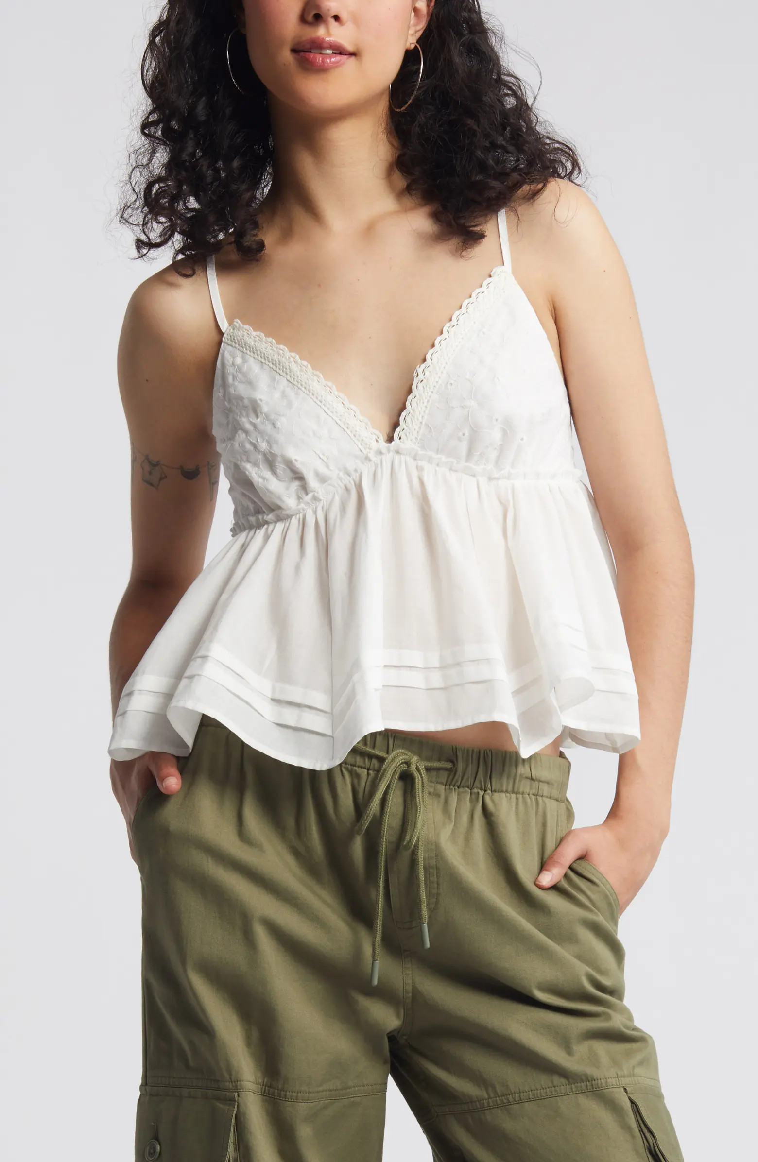 Woven Babydoll Camisole | Nordstrom