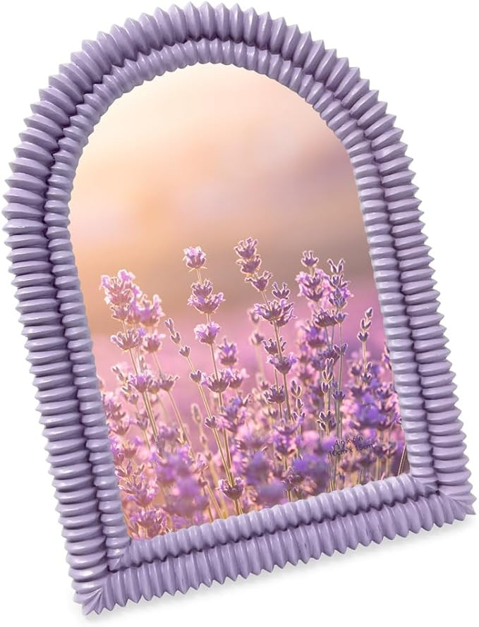 Isaac Jacobs 4x6 Matte Lavender Double Bead Arch Photo Frame with Black Fabric Easel, Tabletop, W... | Amazon (US)