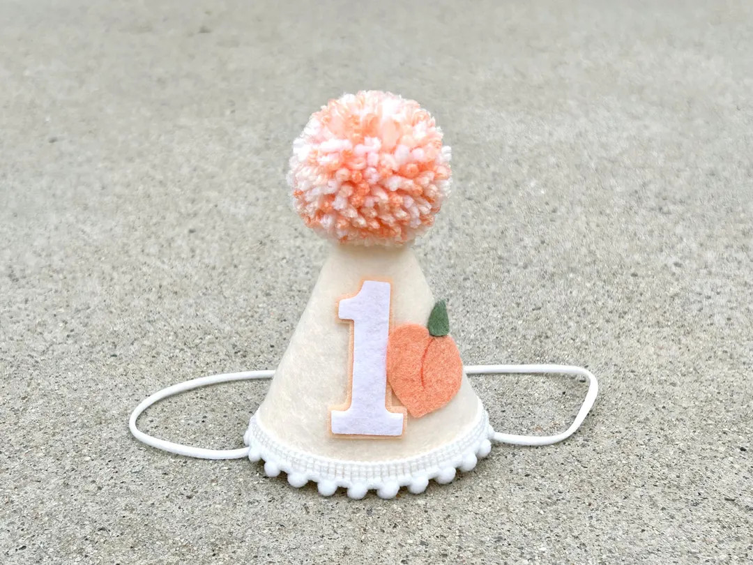 Peach Birthday Hat - One Sweet Peach Hat - Sweet as a Peach Party Hat - Girl 1st Birthday Hat - E... | Etsy (US)