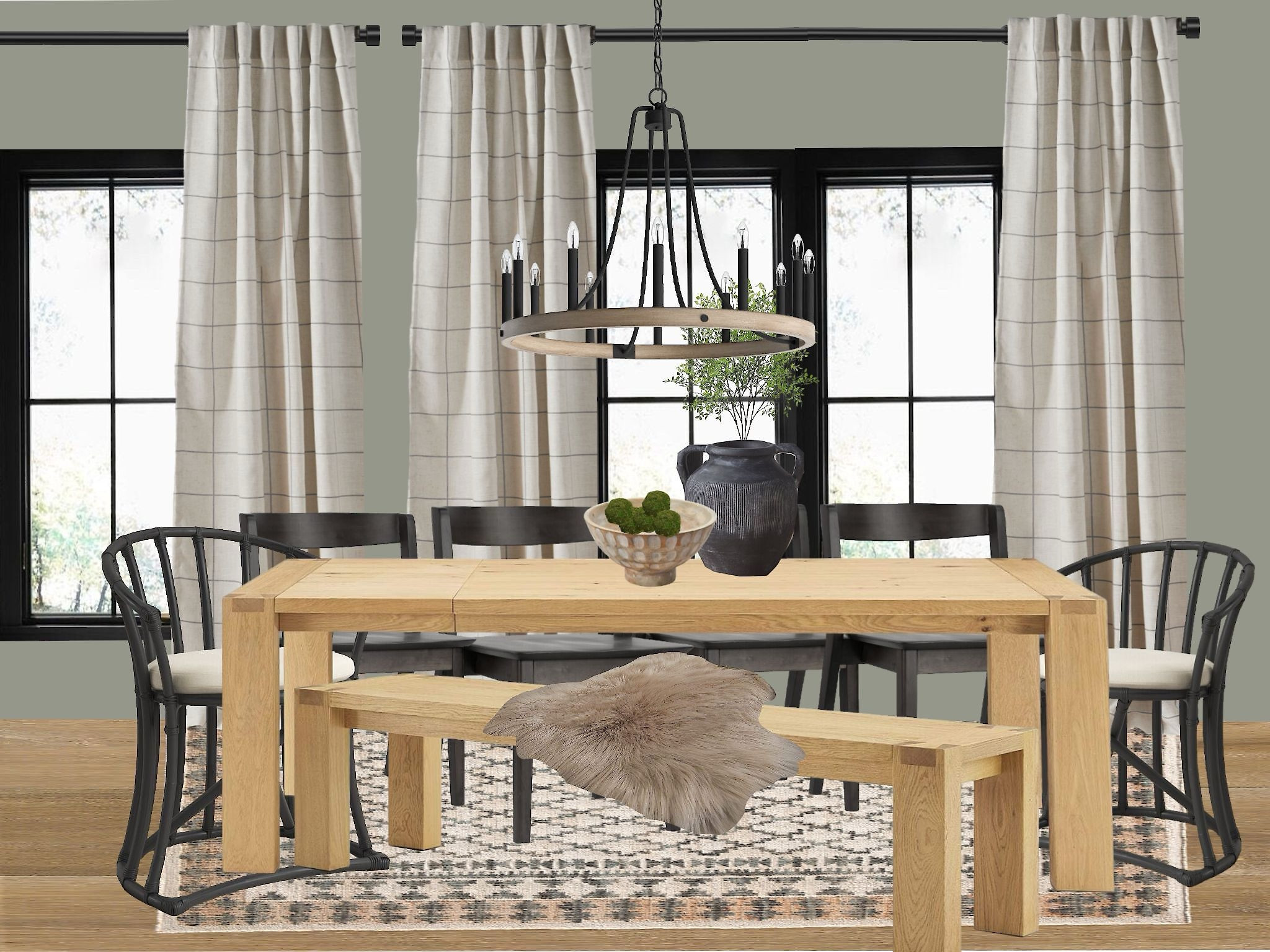 Adding contrast and warmth to our favorite dining table and bench! 

#LTKHome #LTKTravel #LTKStyleTip