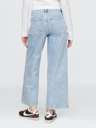 High Rise Stride Wide-Leg Ankle Jeans | Gap (US)