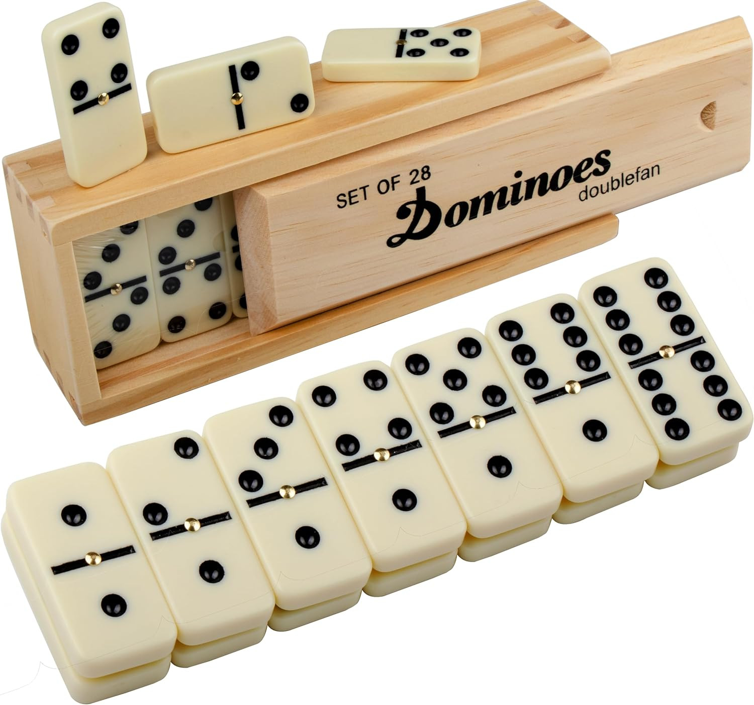 Dominoes Set for Adults, Dominoes Set Double Six, Double 6 Professional Domino Tiles with Spinner... | Amazon (US)