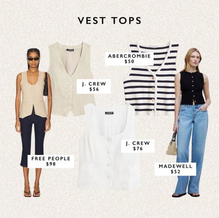 Vest tops under $100 ✨

#LTKstyletip #LTKfindsunder100