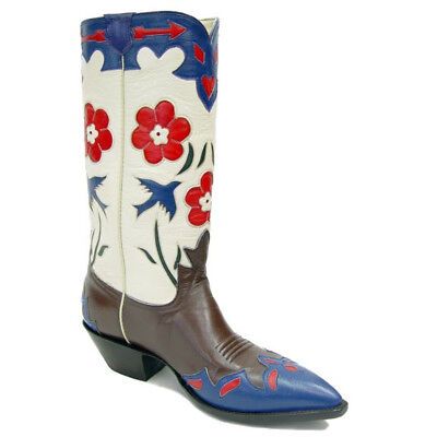 Bluebird Retro Genuine Leather Cowboy Boots Ladies Size 9B Rancho Loco | eBay CA
