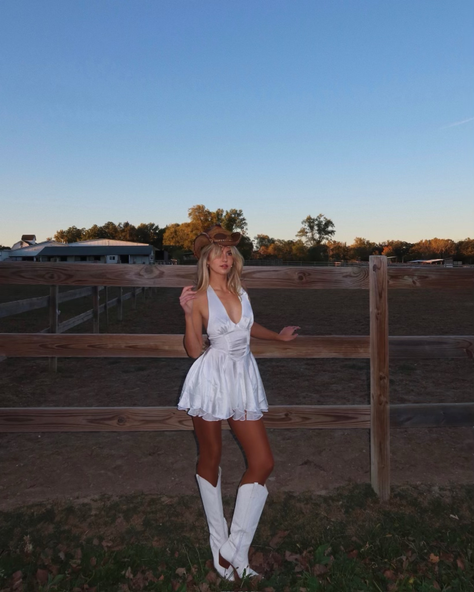This white satin dress is perfect for any occasion 🤍 

white mini dress, whit cowgirl boots, cowgirl hat, fall fashion, chic style, trendy fashion 

#LTKStyleTip