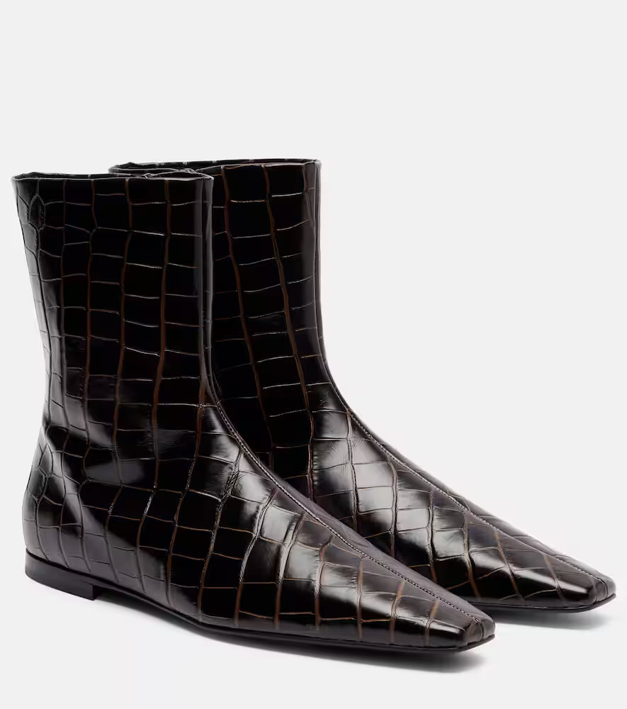 Toteme Bottines en cuir embossé | Mytheresa (FR)