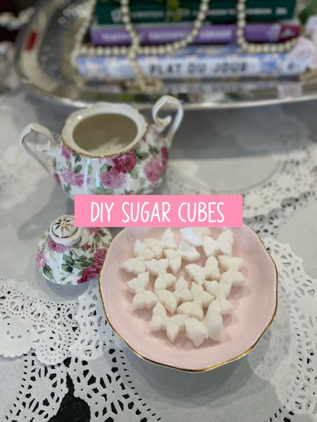 DIY sugar cubes
•
I made these adorable butterfly sugar cubes for my par-tea this past weekend.
•
Simply mix 1 cup white sugar with 1 tsp water. Stir until it feels like wet sand. Firmly press into a silicone mold of your choice. Let sit overnight & then pop out! So simple!
•


#LTKunder100 #LTKhome #LTKunder50