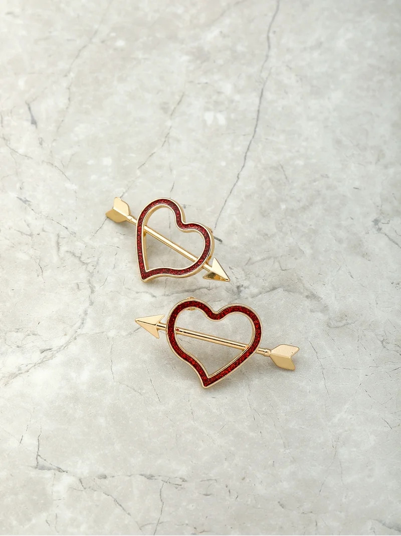Way to Celebrate Valentine's Day Heart Arrow Earrings, 1 Pair | Walmart (US)