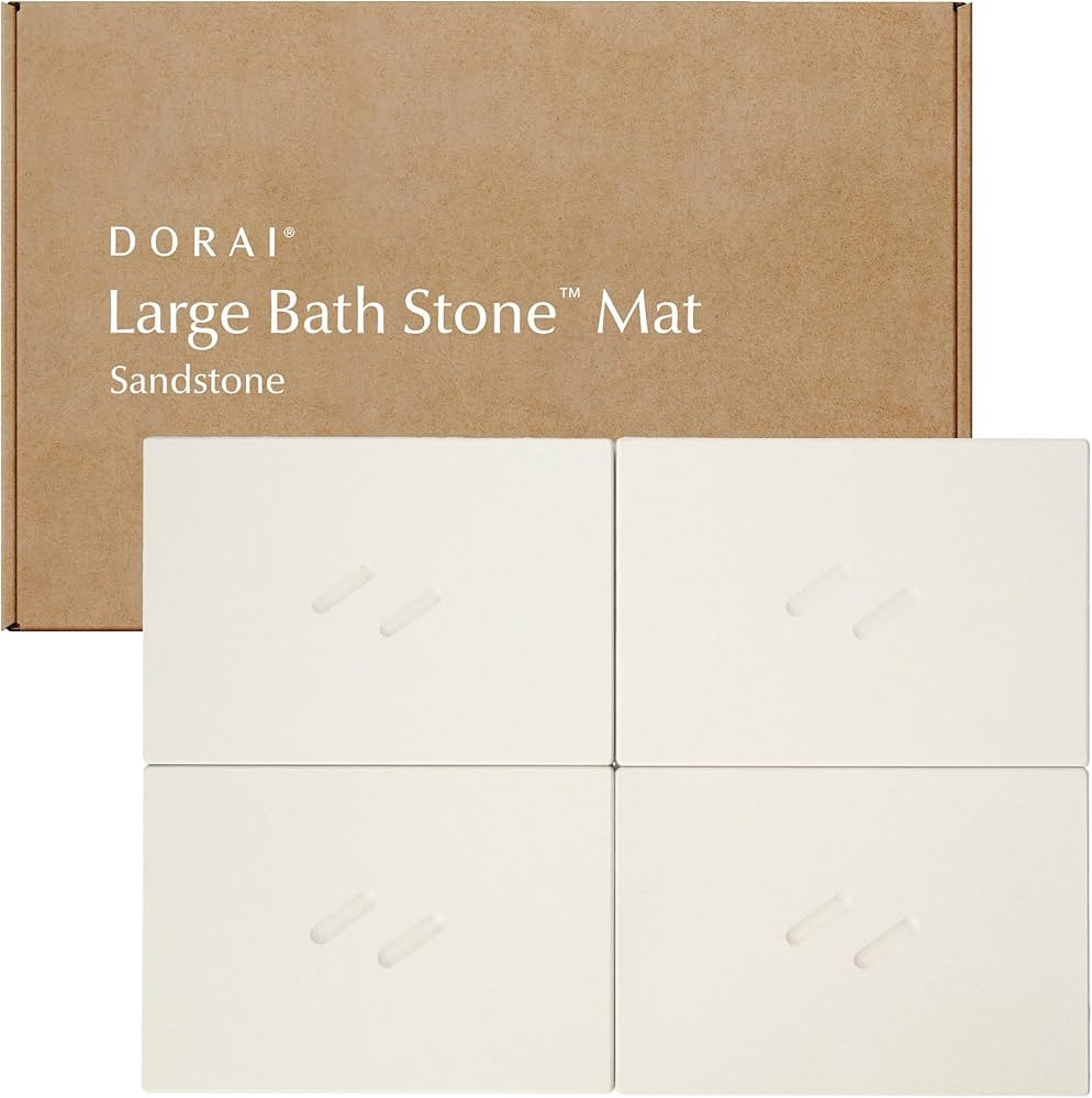 Dorai Home Stone Bath Mat for Bathroom | Large, Quick-Drying Stone Bath Mat | Non-Slip Surface | ... | Amazon (US)