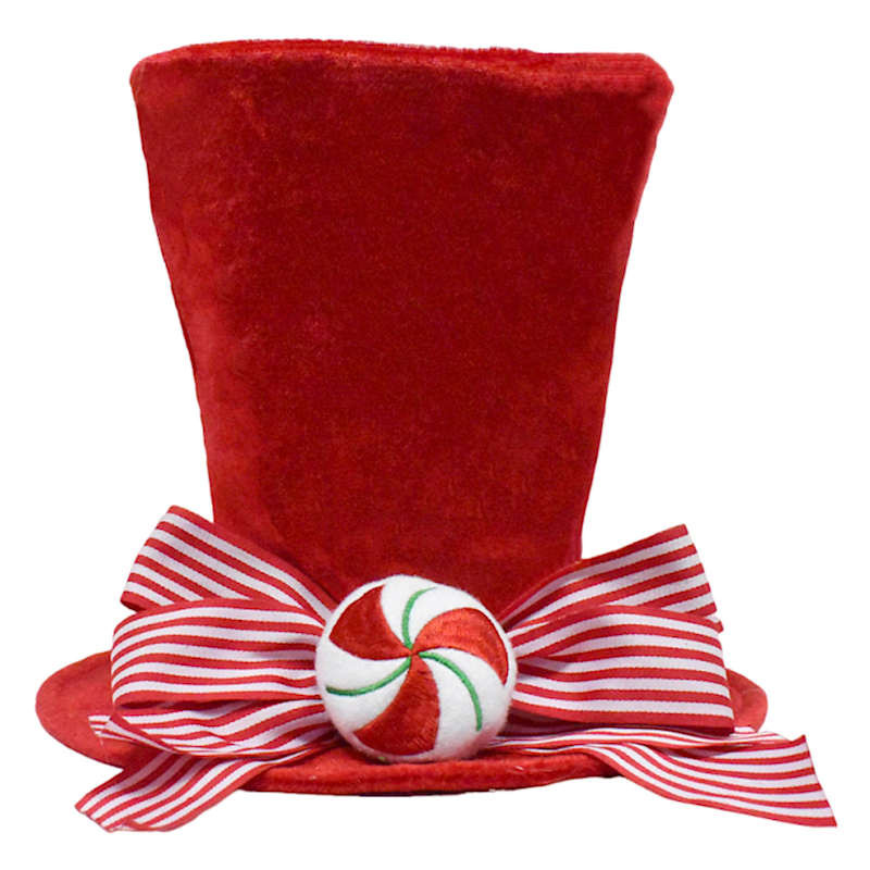 Red Top Hat Tree Topper, 9.5x11 | At Home