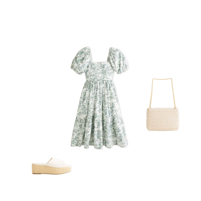 Women's Emerson Poplin Puff Sleeve Midi Dress | Women's Dresses & Jumpsuits | Abercrombie.com | Abercrombie & Fitch (US)