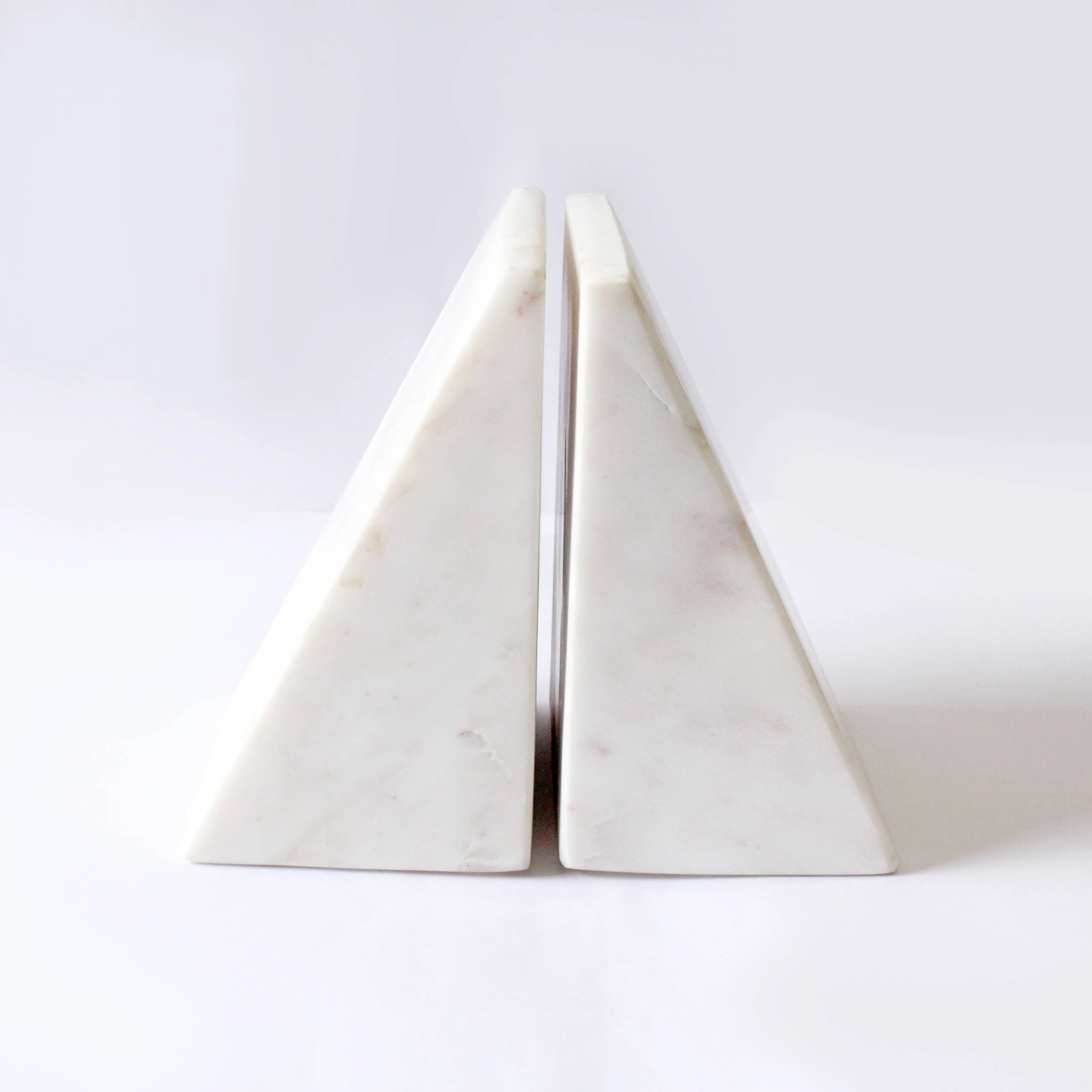 Set of 2 Marble Bookends | Linen & Clove