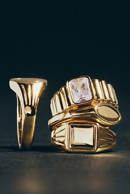 Center Stone Cigar Band Ring | Anthropologie (US)