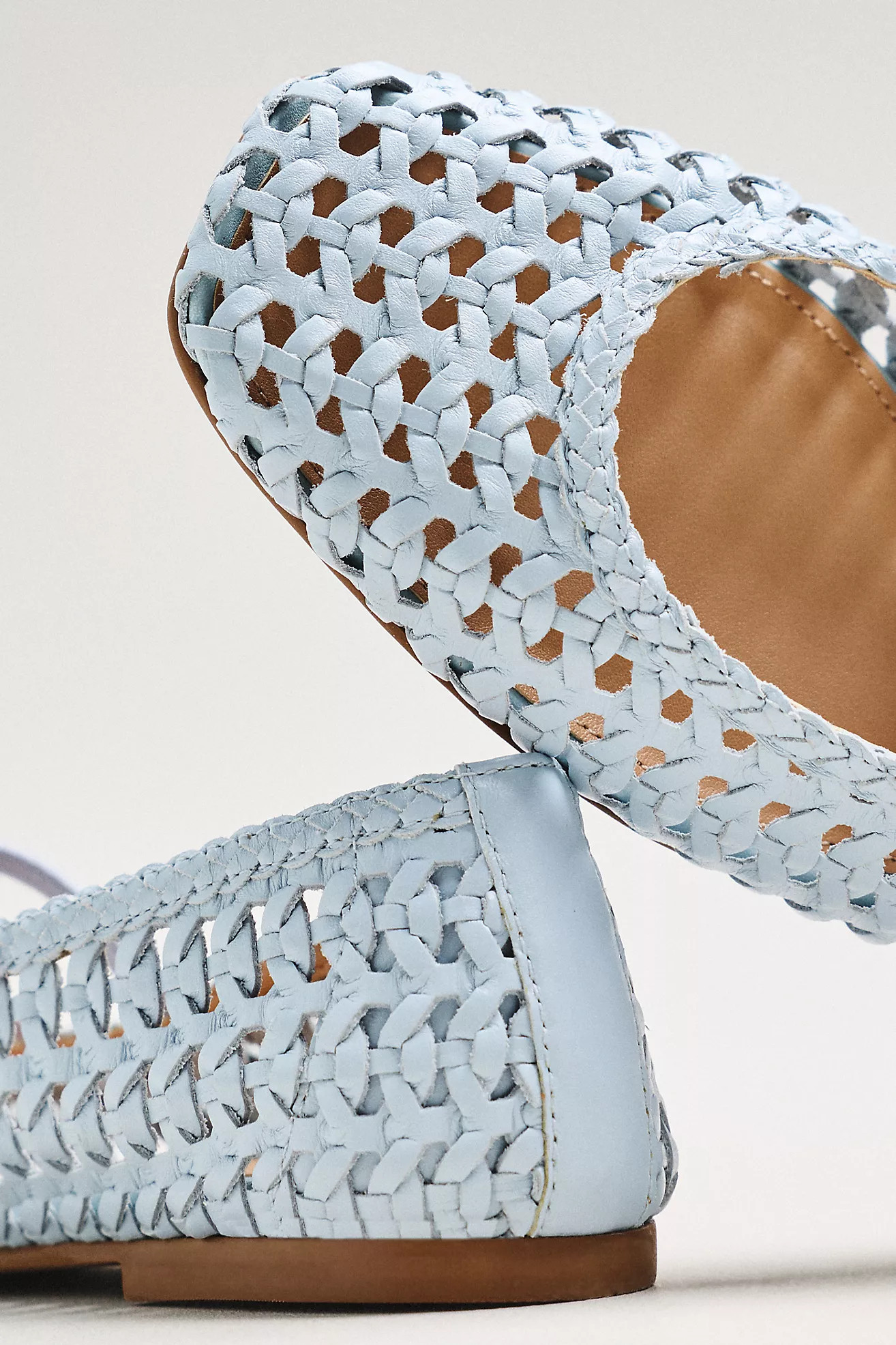 By Anthropologie Woven Leather Ballet Flats | Anthropologie (US)