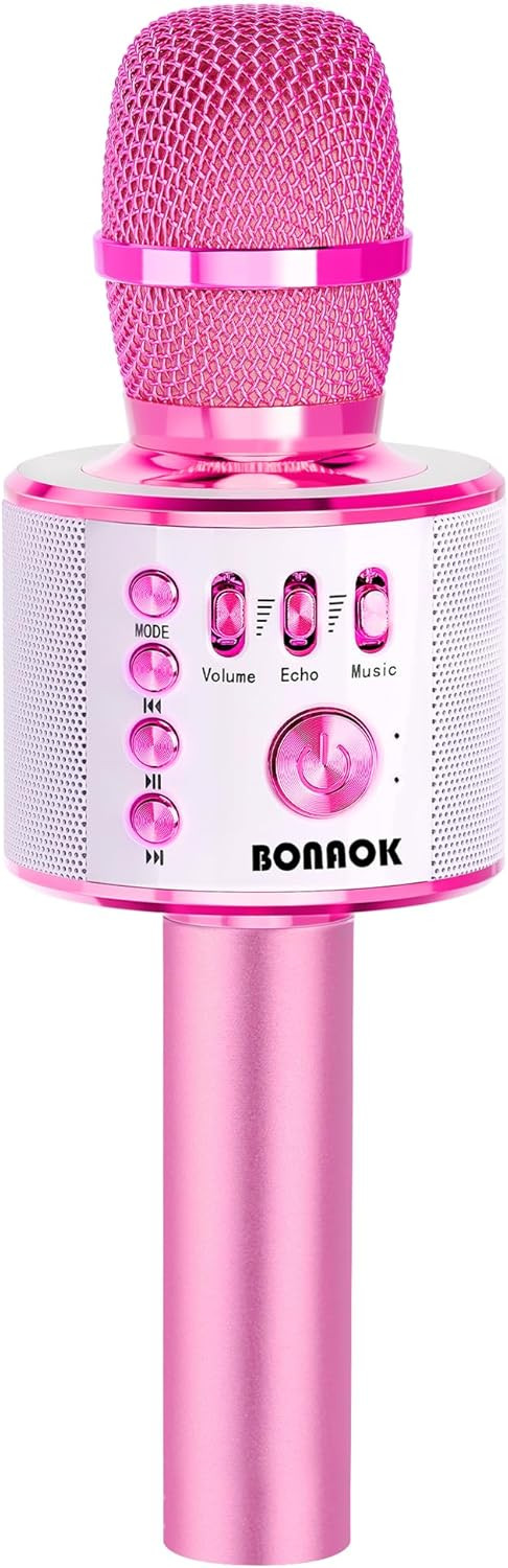 BONAOK Kids Karaoke Microphone, Wireless Bluetooth Microphone for Singing, Gift for Kids, Adults,... | Amazon (US)