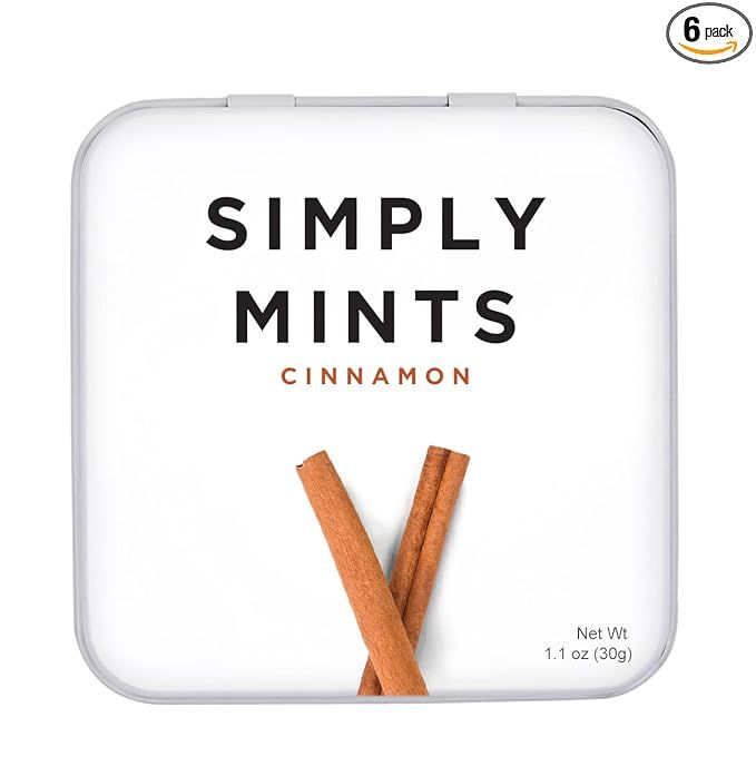 Simply Mints | Cinnamon Breath Mints | Pack of Six | Breath Freshening, Vegan, Non Gmo, Nothing A... | Amazon (US)