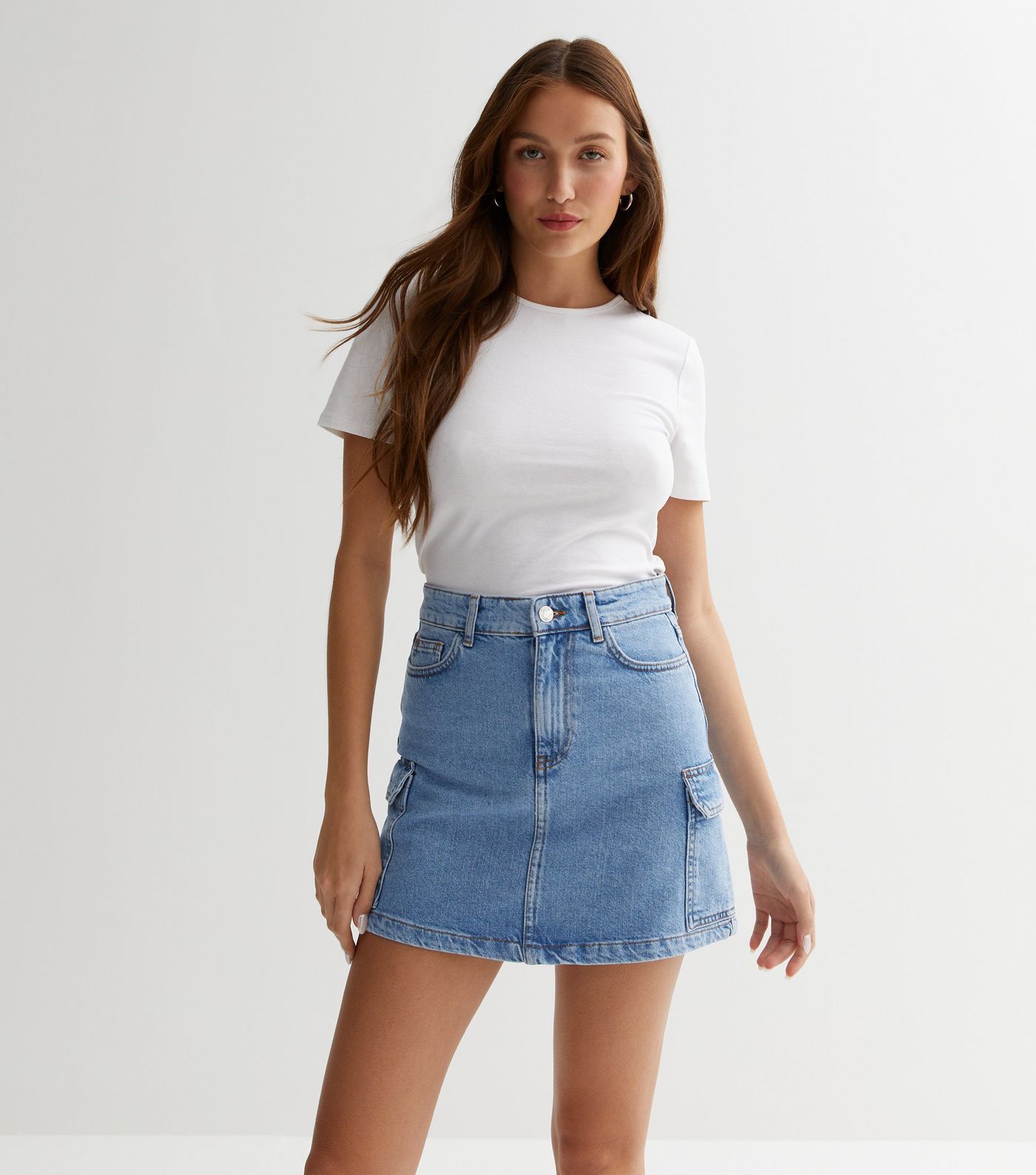 Blue Denim Cargo Mini Skirt
						
						Add to Saved Items
						Remove from Saved Items | New Look (UK)