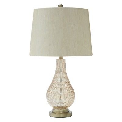 Latoya Glass Table Lamp Gold Shimmer (Lamp Only) - Signature Design by Ashley | Target