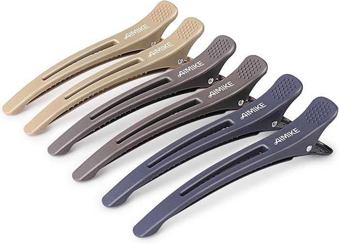 AIMIKE Hair Sectioning Clips with Silicone Band - No Crease Duck Billed Styling Clips for Salon, ... | Amazon (US)