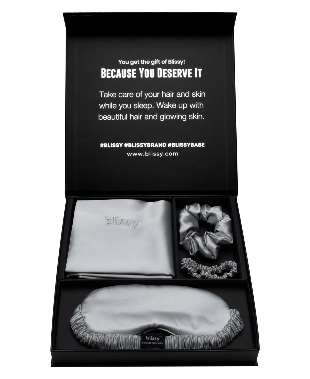 Blissy Pure Silk Dream 4-Pc. Set, Standard - Silver-Tone | Macy's