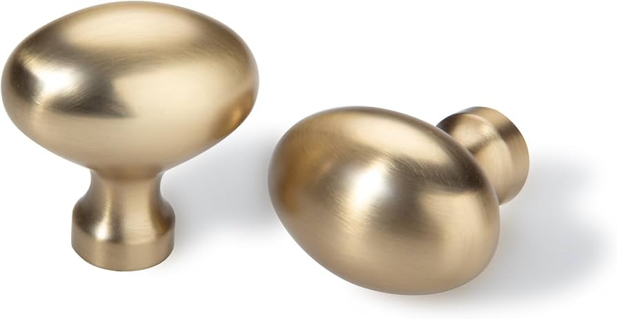 TUNNY 10 Pack Oval Ellipse Single Hole Cabinet Knob-Champagne Bronze Single Hole Furniture Hardwa... | Amazon (US)