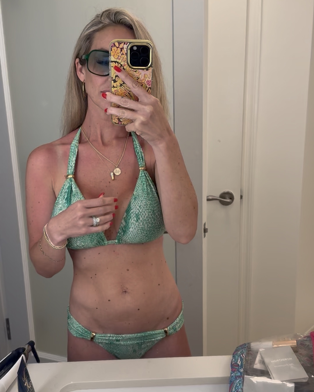 Got my green on 🍀 & I love this bikini. I have several of their suits because they are supportive & have full coverage bottoms  

#LTKSwim #LTKTravel #LTKOver40