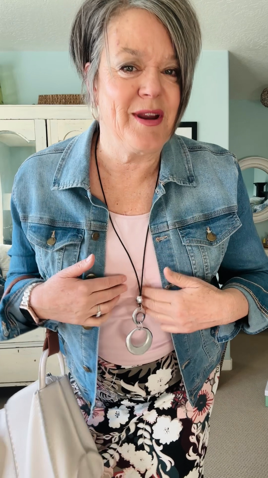 A few new pieces can create a new look using things you already own! A beautiful pink tank top and pink suede mules from @coldwatercreek mixed with a denim jacket and skirt from the back of my closet! Perfect for spring! #mules #pinkshoes Coldwatercreek 

#LTKMidsize #LTKOver40 #LTKValentine