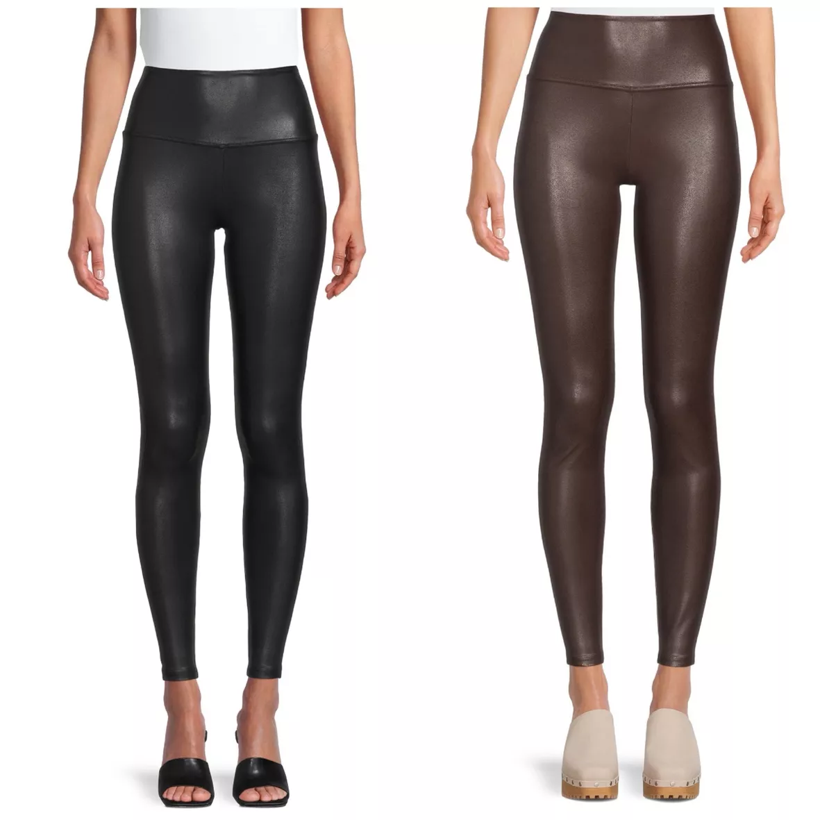 time and tru Time and Tru Women's Faux Leather Leggings - Walmart
