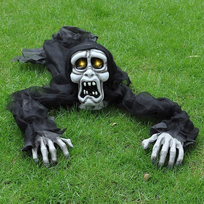JOYIN Halloween decoration Zombie Groundbreaker Life Size Climbing Zombie with Creepy Sound and L... | Amazon (US)